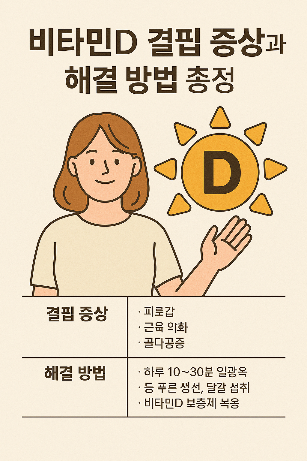 비타민D 결핍 증상과 해결 방법 총정리