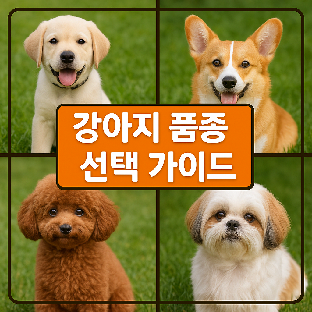 강아지 품종 선택 가이드
