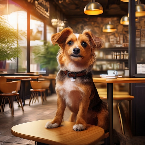 강아지와 애견카페3