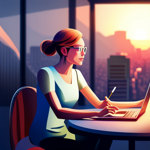 컴퓨터하고 있는 여자