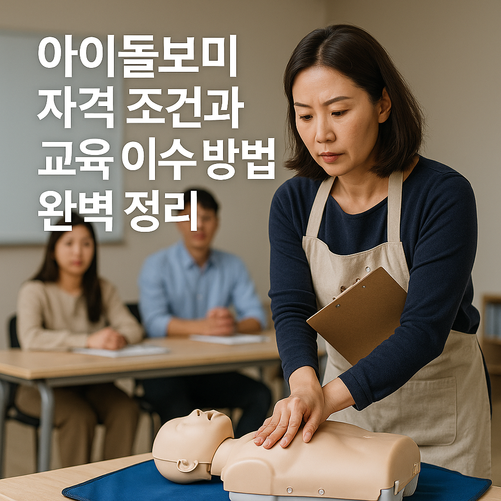 아이돌보미 자격 조건과 교육 이수 방법 완벽 정리