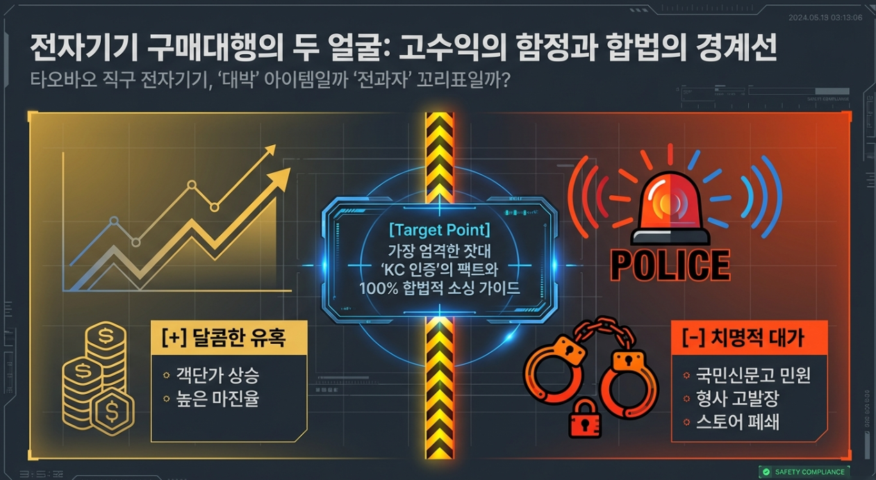 직장인 구매대행 해외직구 부업 전자기기 고속 충전기 KC 인증 면제 전기용품안전관리법 위반 리스크 팩트