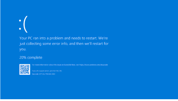 블루스크린 화면