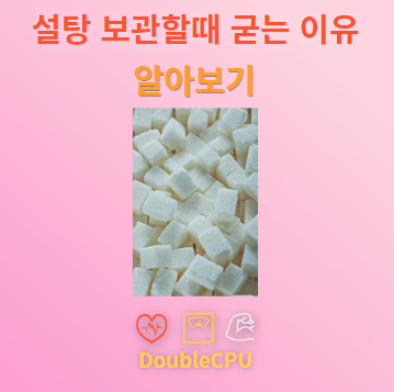 설탕 보관할때 굳는 이유