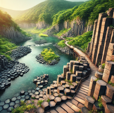 한탄강 주상절리 관련 사진.