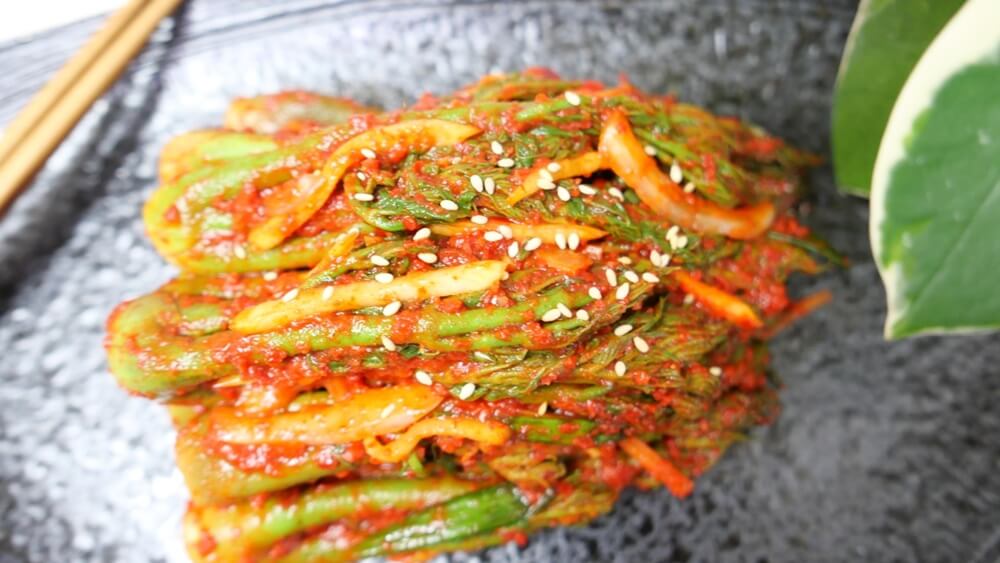 참두릅 김치 완성 모습
