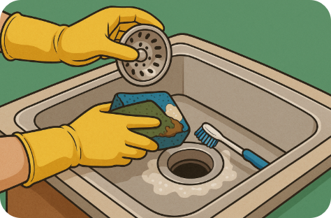 배수구 분해 청소