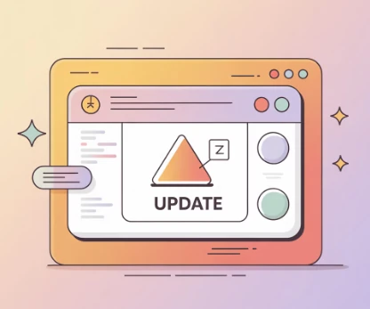 zoom update 알람 예시 일러스트