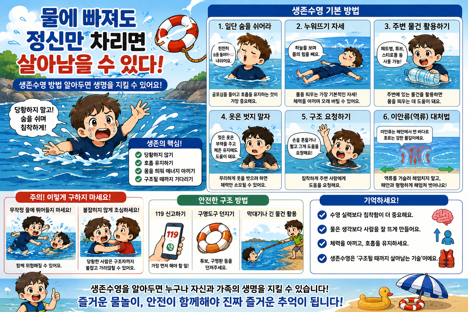 물에 빠져도 정신만 차리면 살아남을 수 있다?