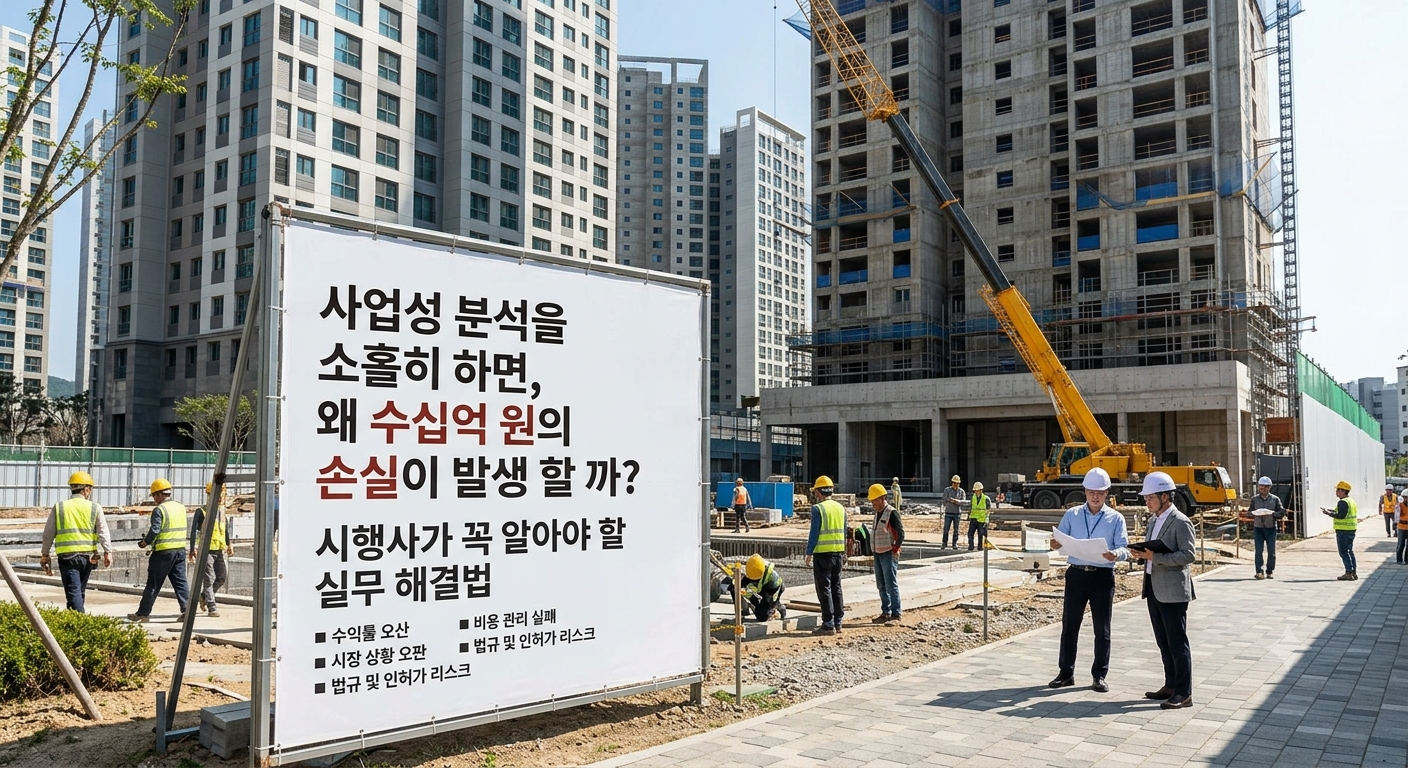 사업성 분석을 소홀히 하면, 왜 수십억 원의 손실이 발생할 까? 시행사가 꼭 알아야 할 실무 해결법