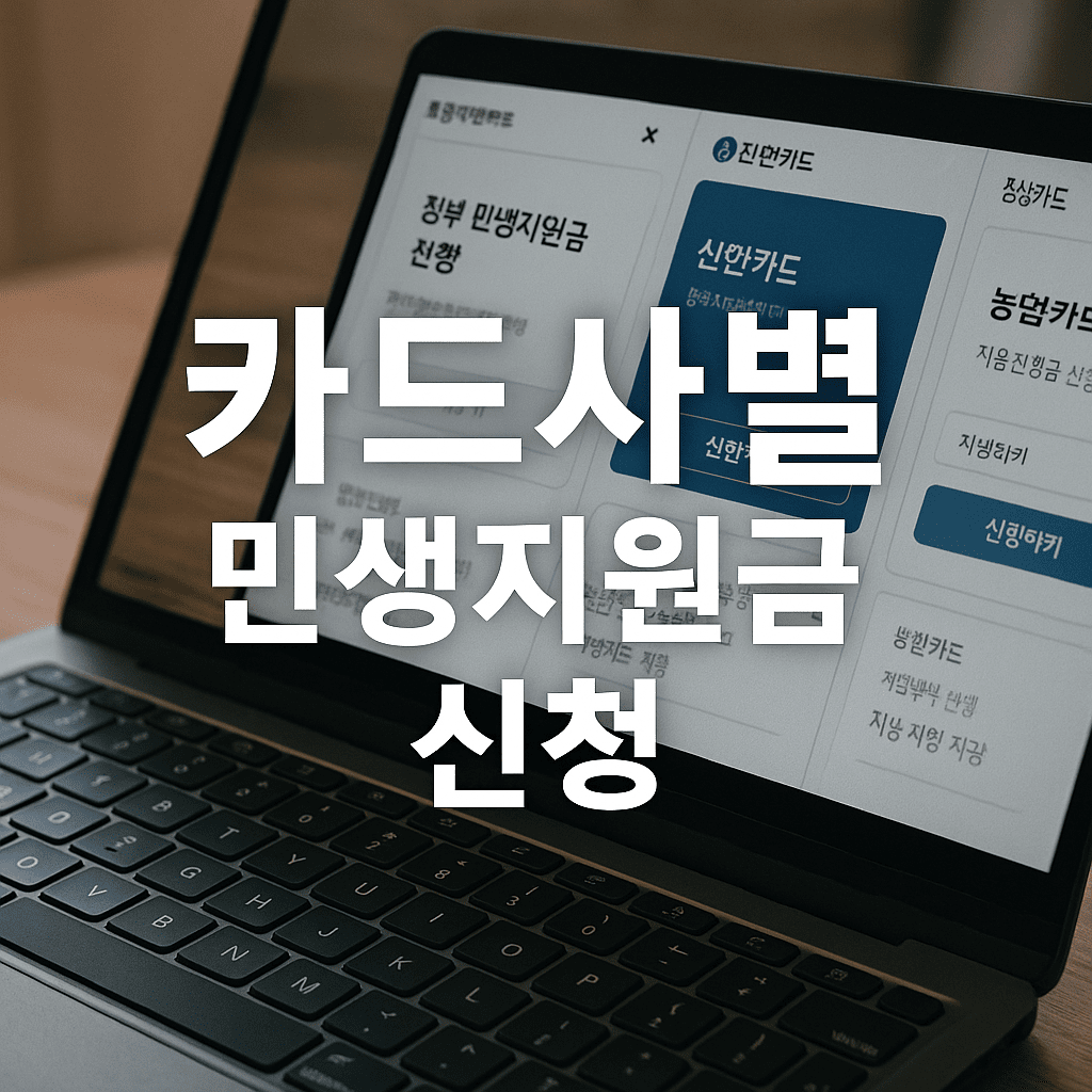 카드사별 민생지원금 신청 방법 정리 (2025 최신)