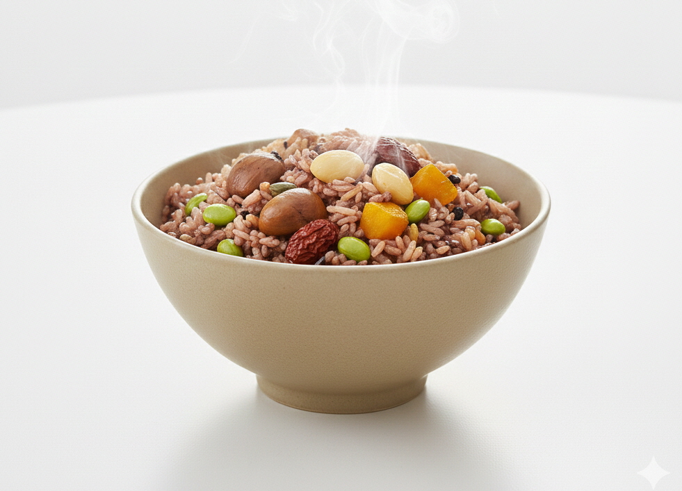 식이섬유가 풍부해 다이어트식에 좋은 찹쌀현미 잡곡밥