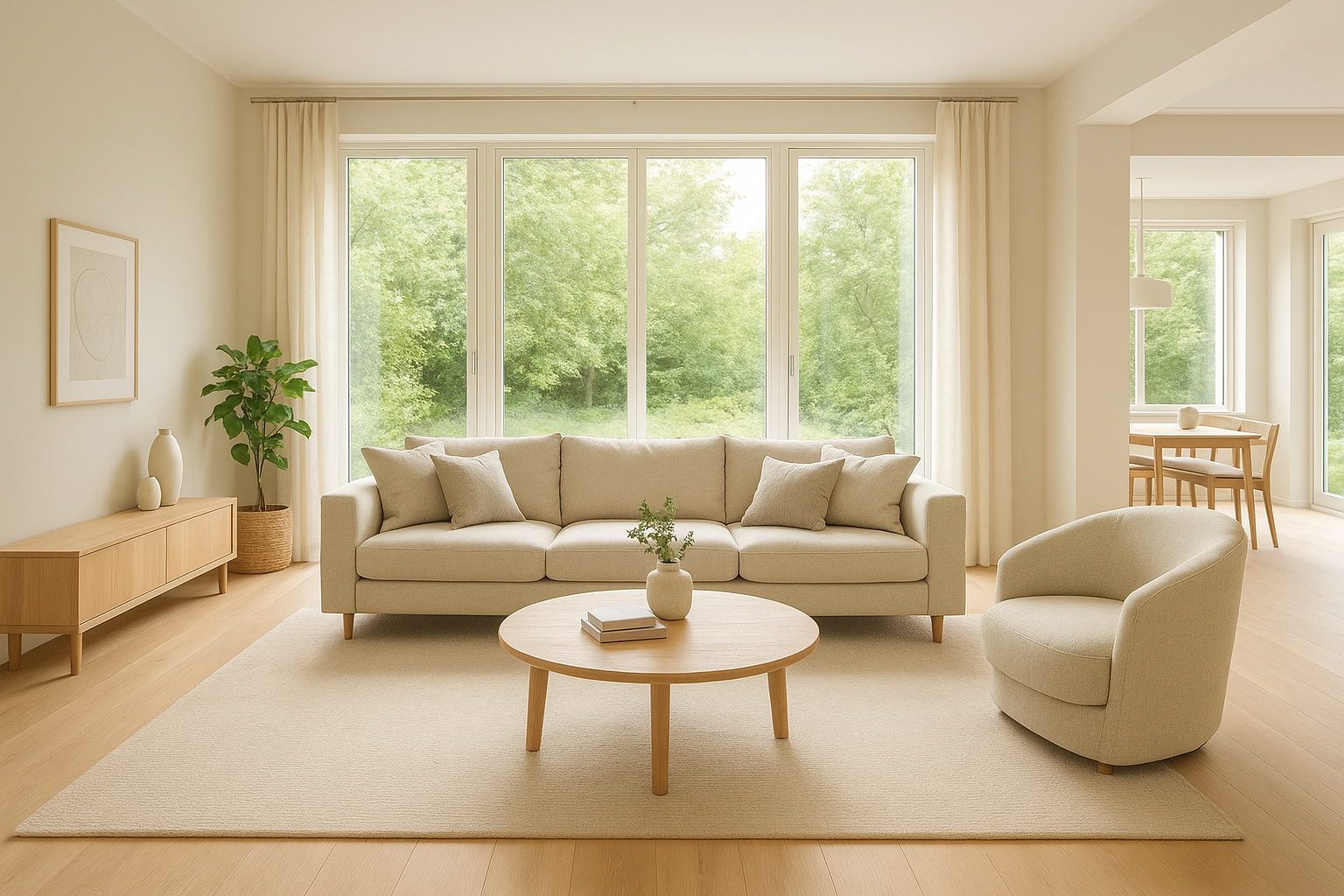 외향형(E) 유형의 거실 인테리어