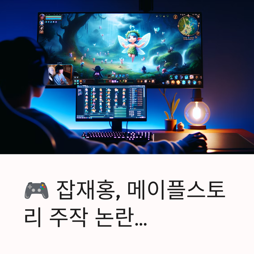 유튜버 잡재홍 메이플스토리 주작 논란 관련 이미지