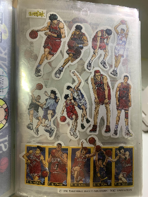 슬램덩크 스티커 3 - 주요 캐릭터들의 모습이 그려진 스티커