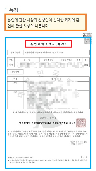 혼인관계증명서 인터넷발급 