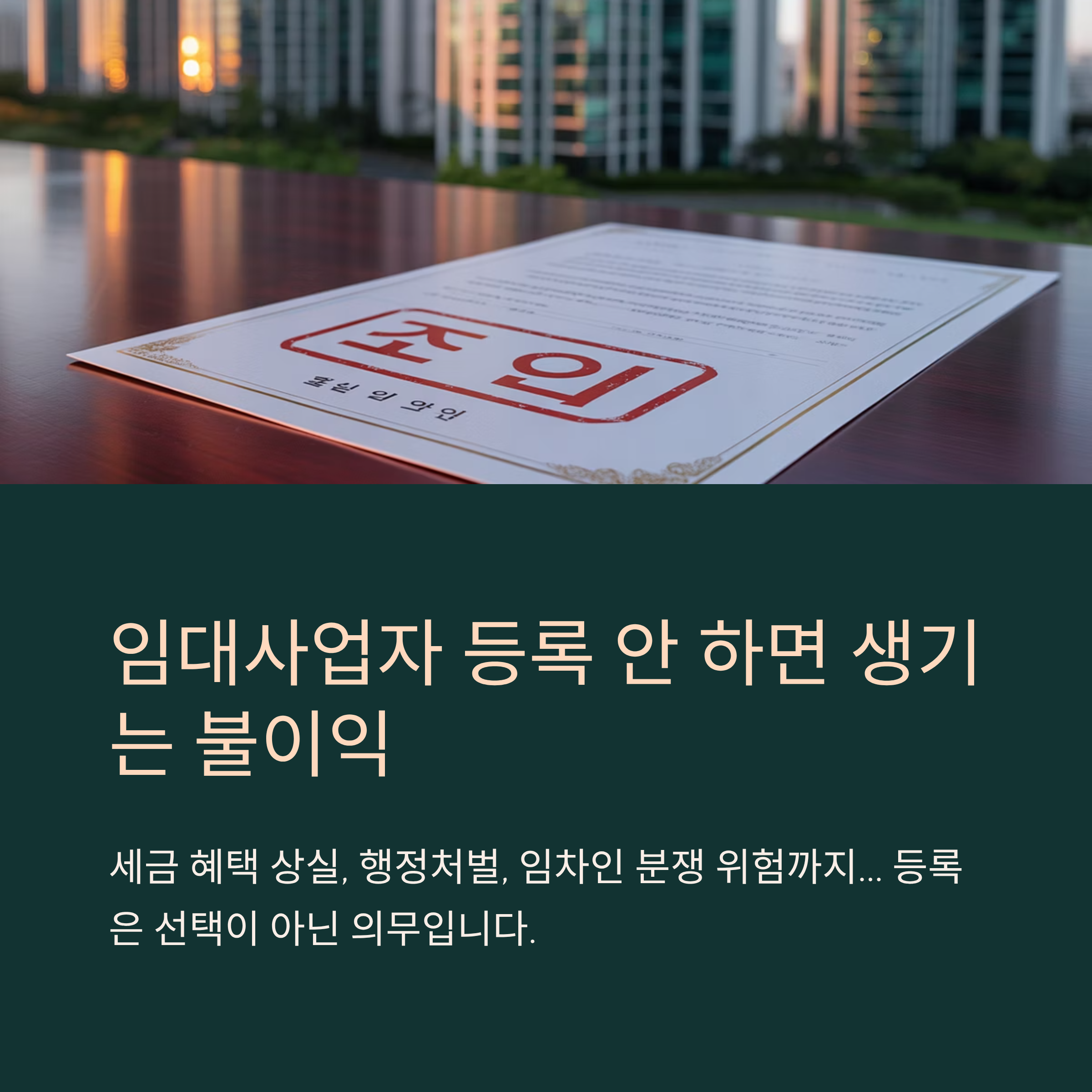 임대사업자 등록 안 했을 때 발생하는 불이익 총정리