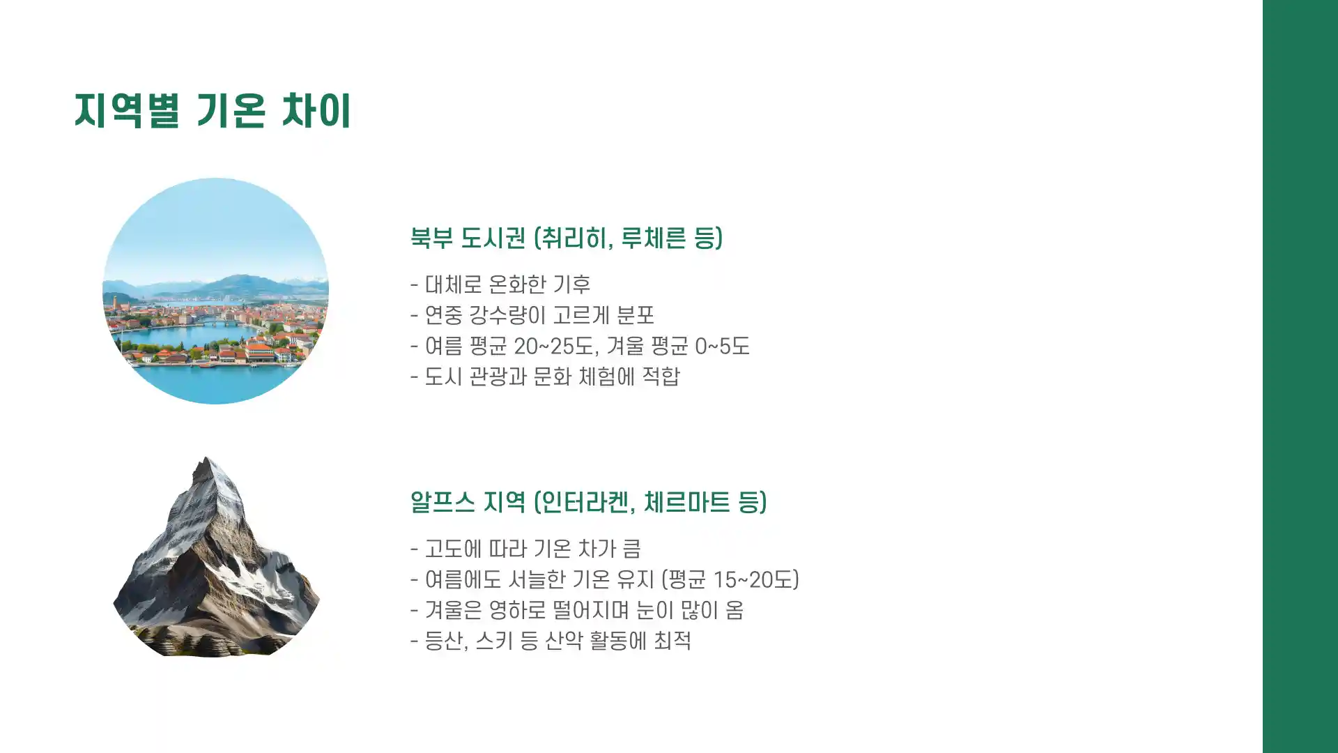 스위스 여행하기 좋은 계절