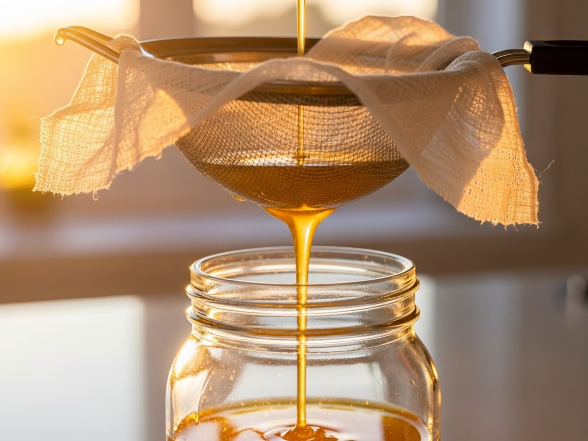 기버터 만들기3 - 망에 거르기