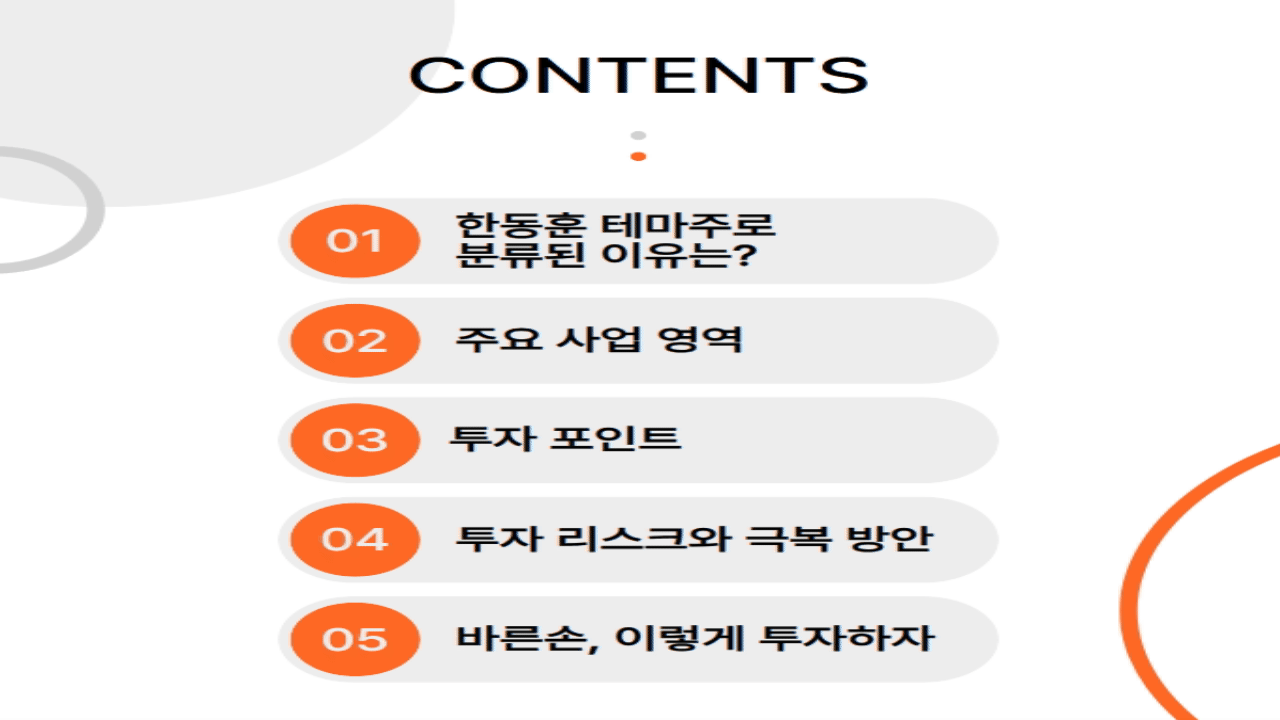 한동훈 테마주 바른손