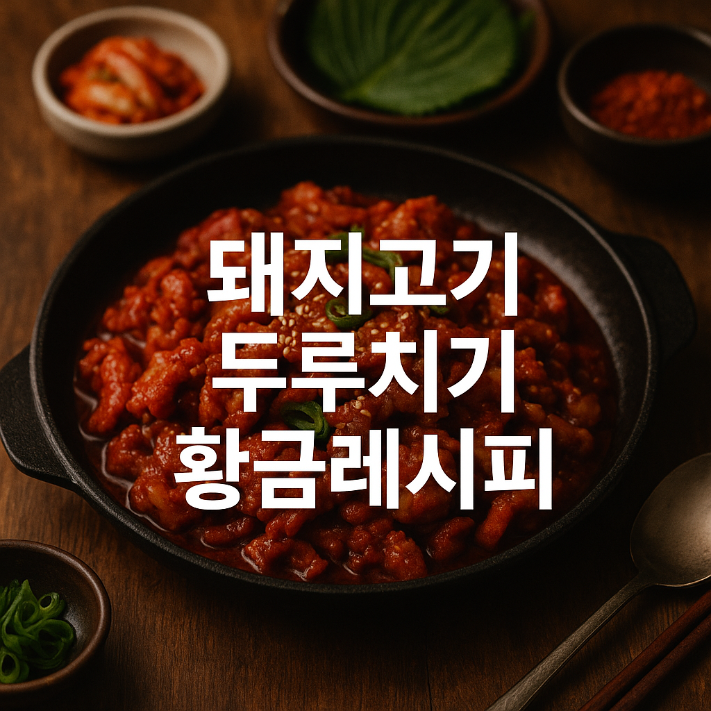 돼지고기 두루치기 황금레시피