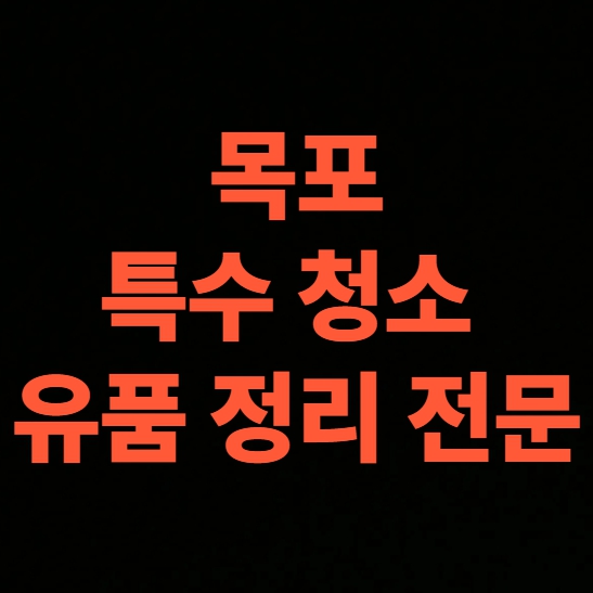 목포 고독사청소 업체