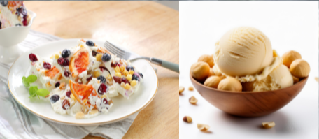 마카다미아를 첨가한 음식