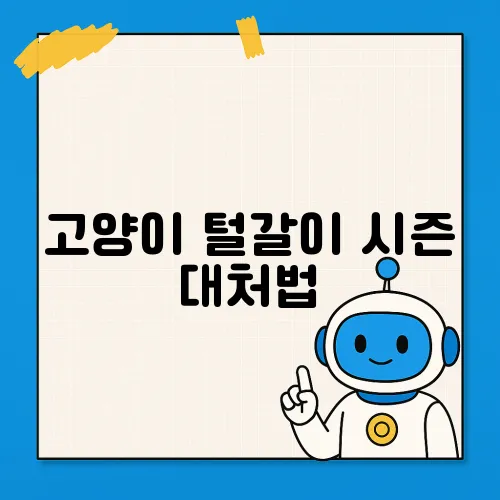 고양이 털갈이 시즌 대처법