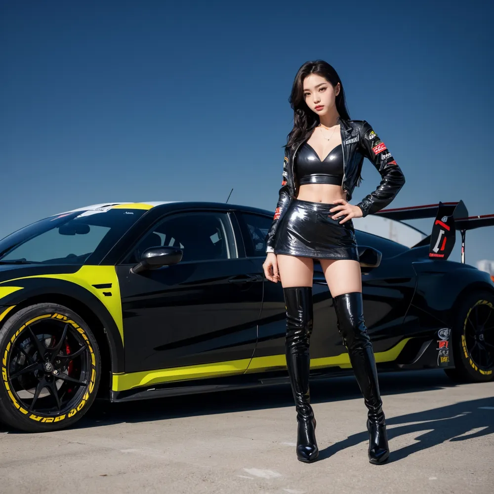 Stable diffusion AI Picture-Racing girl