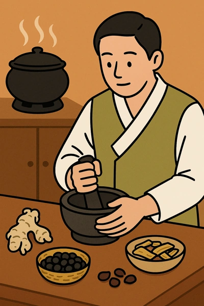 경옥고 재료와 전통 제조 과정5