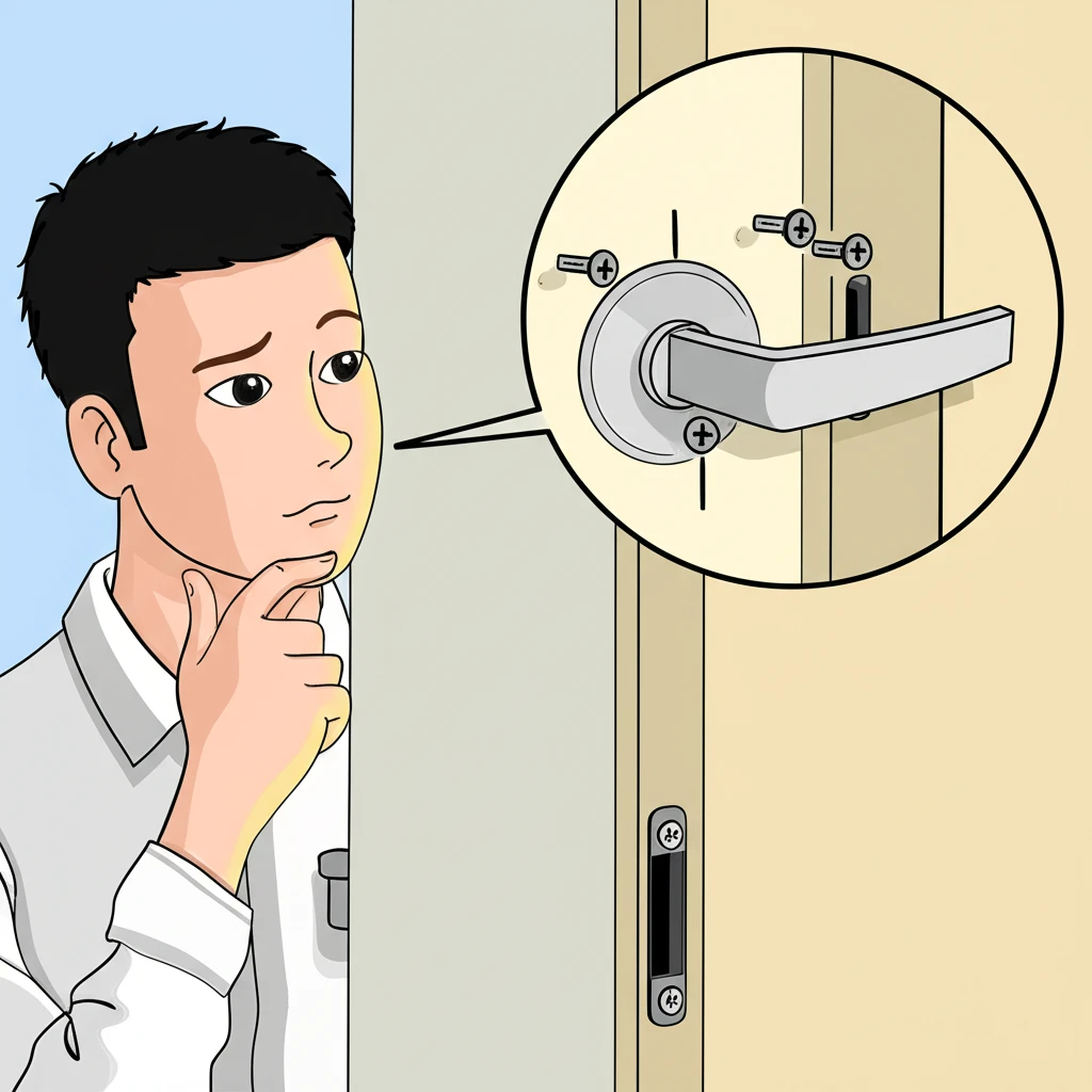 방문 손잡이 교체, 전문가 없이 혼자..
