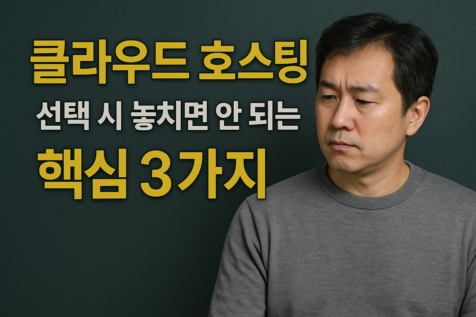 클라우드 호스팅 선택 시 놓치면 안 되는 핵심 3가지