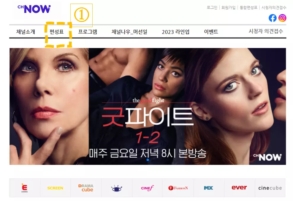 채널나우(채널 NOW) 편성표 -채널나우 채널번호