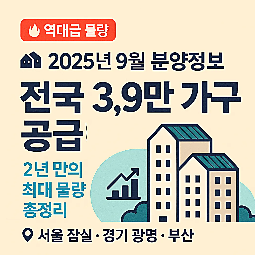 9월 전국 아파트 분양 완전 분석