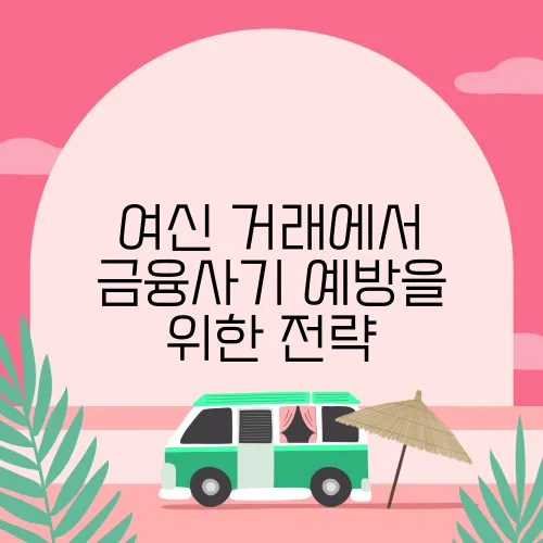 여신 거래에서 금융사기 예방을 위한 전략