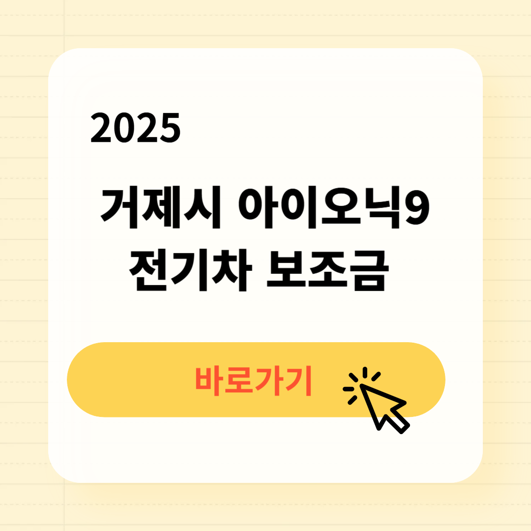 거제시 아이오닉9 전기차 보조금