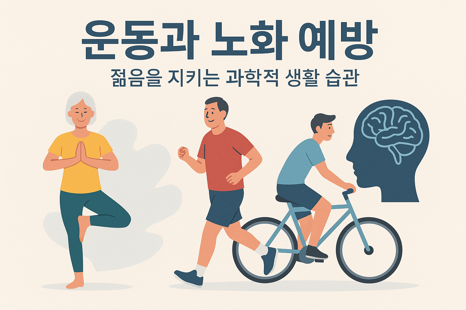 운동과 노화 예방 관련 사진