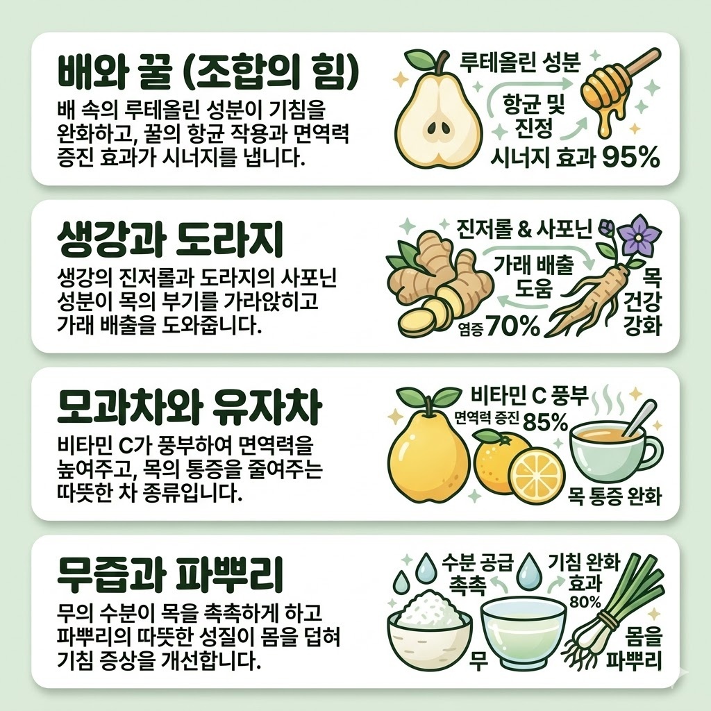 기침에좋은음식 목이 칼칼할 때 고르는 현실 기준
