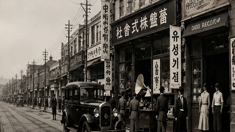 <img src="korean-old-music.jpg" alt="1930년대 한국 대중음악과 낙화유수">