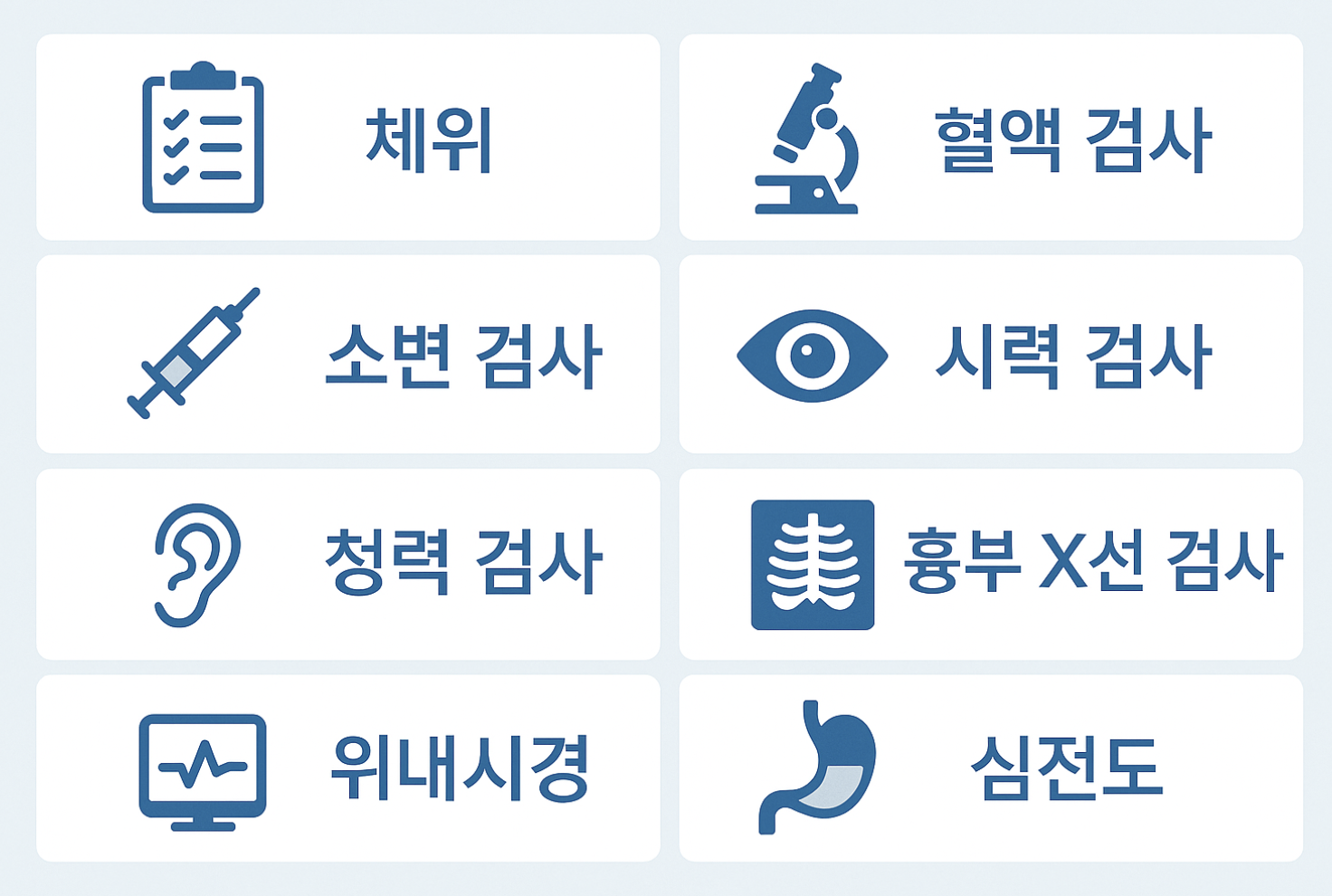 건강검진 항목 이미지