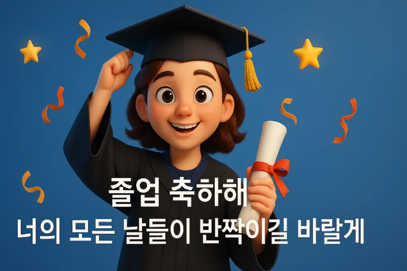 졸업하는 여자