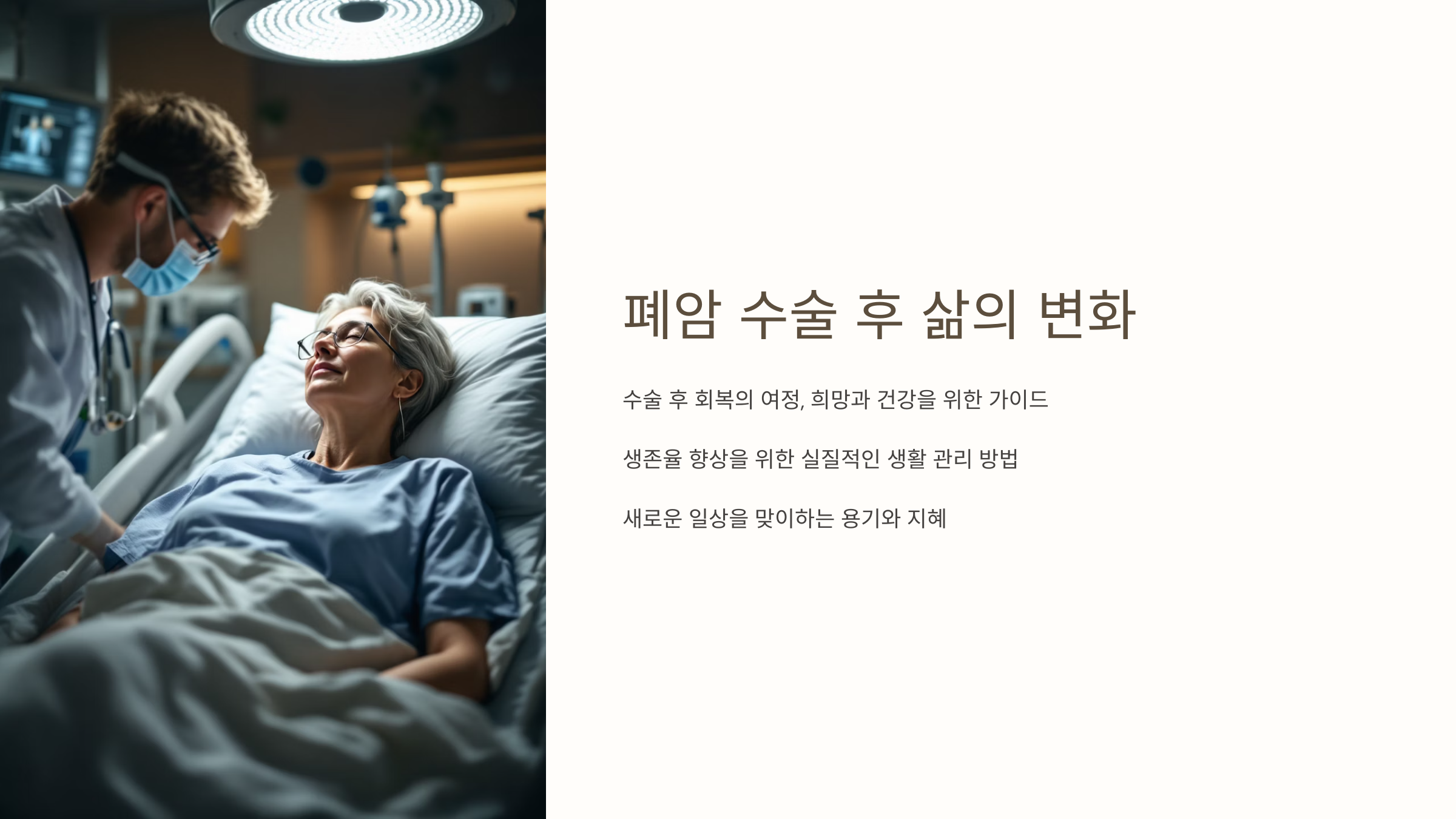 폐암 수술 후 삶의 변화