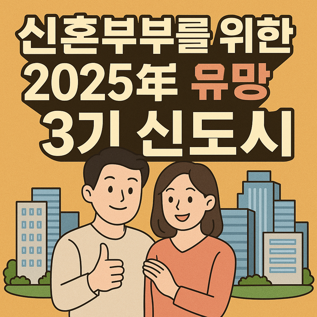 신혼부부를 위한 2025년 유망 3기 신도시