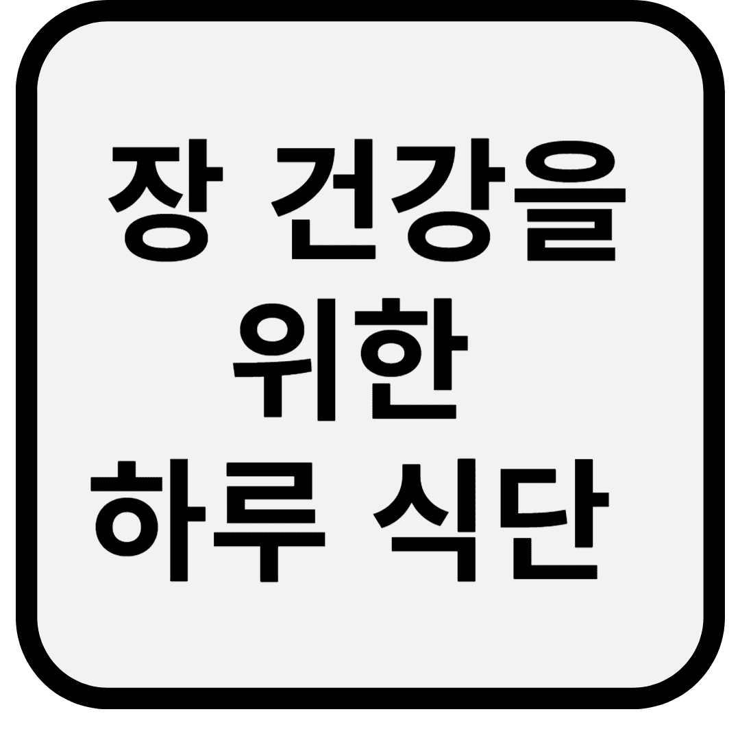 장 건강을 위한 하루 식단 예시 ❘ 장케어 플랜