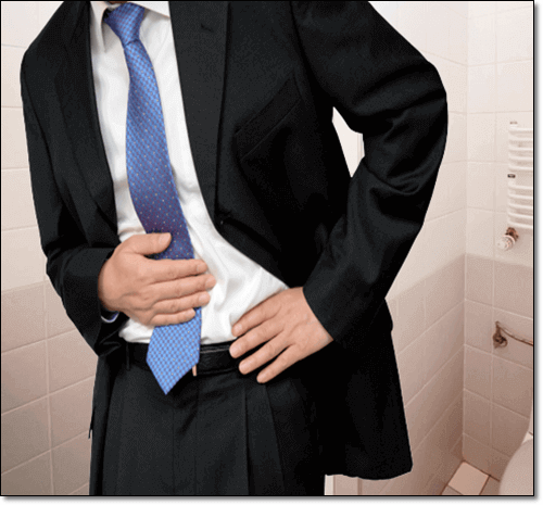 숙취로 속아픈 남성