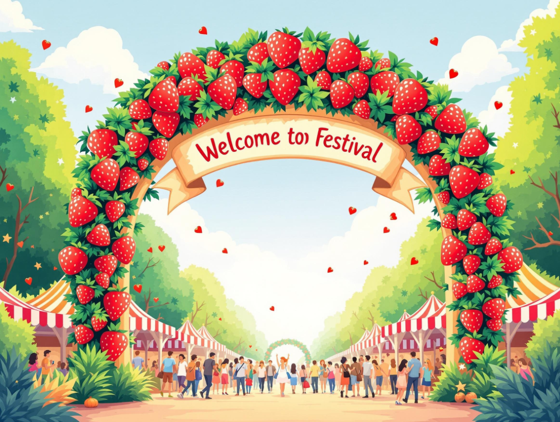 딸기축제가 열리는 애슐리퀸즈