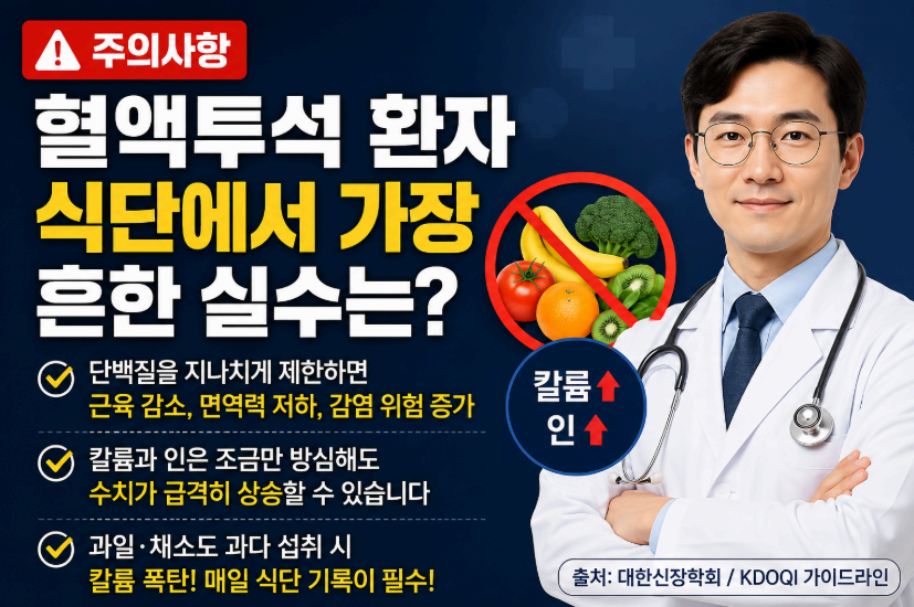 혈액투석 환자 식단에서 가장 흔한 실수는? 이미지사진