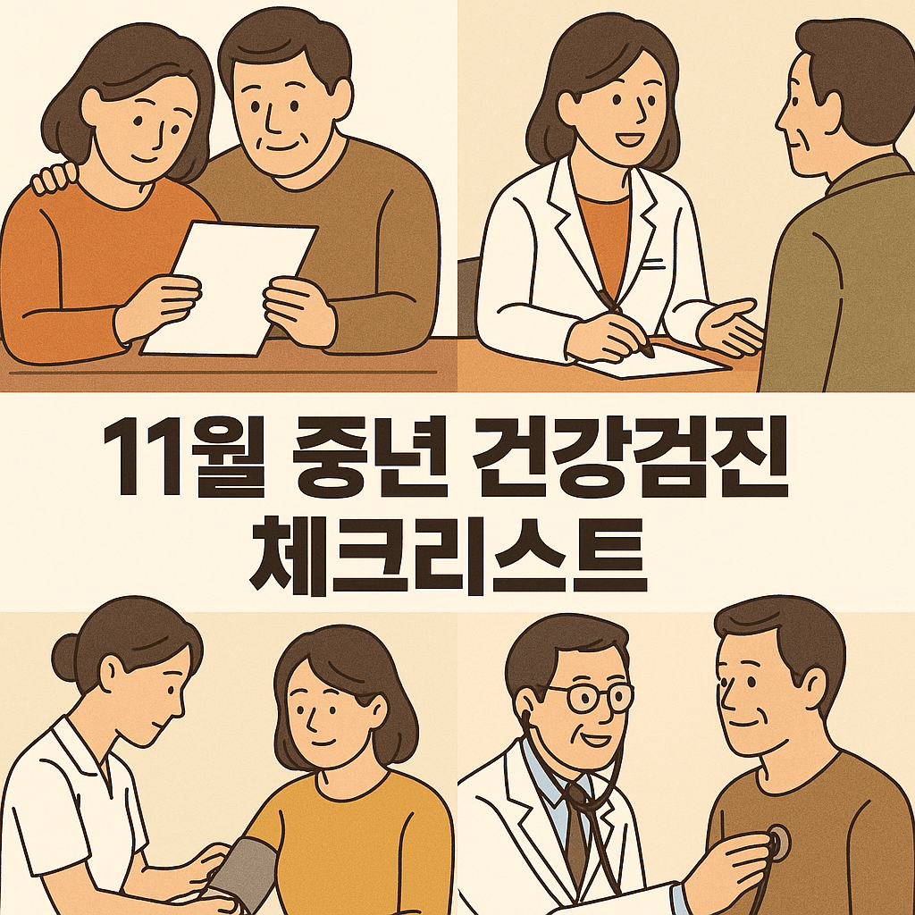 건강검진 미루다 큰일 납니다 – 11월 중년 건강검진 체크리스트 꿀팁!