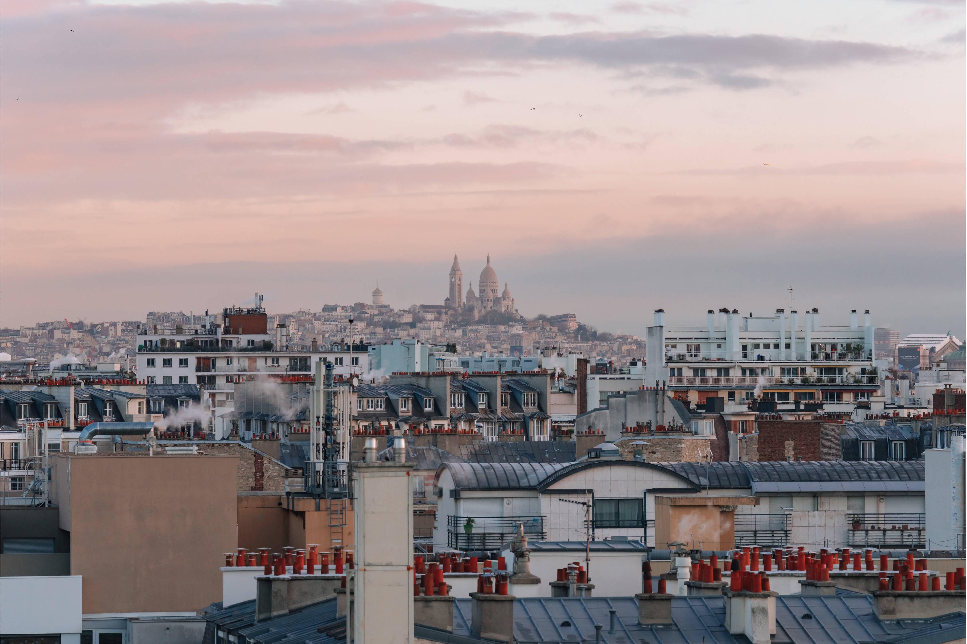 파리의 일몰 전경