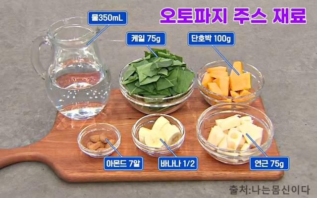 오토파지 단식 다이어트 오토파지주스 재료